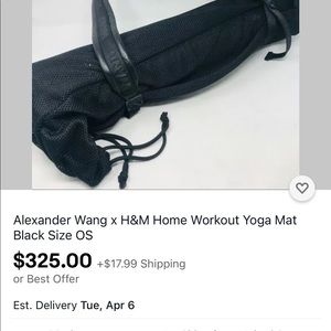 Limited Edition Alexander Wang Yoga Mat & Carrier